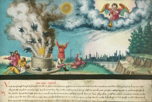 Il quinto angelo suona la tromba (Nuovo Testamento, Apocalisse 9, 1-4)